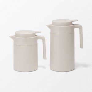 MUJI Wide Mouth Thermal Table Pot - настольный термопот с широким горлом, серо-бежевый