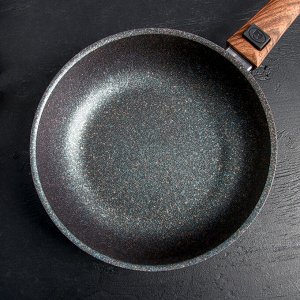 Набор кухонной посуды № 16 Granit Ultra, крышка, съёмная ручка, антипригарное покрытие, цвет синий
