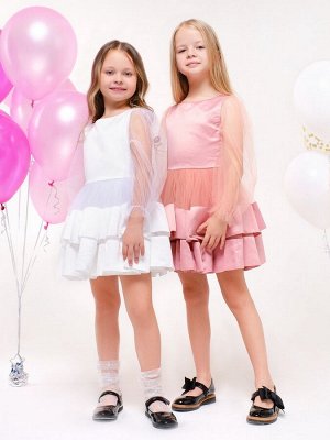Платье нарядное детское KAFTAN, рост 86-92 см (28), белый