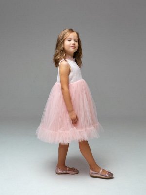 Платье нарядное детское MINAKU: PartyDress со стойкой цвет розовый 116