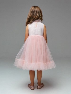 Платье нарядное детское MINAKU: PartyDress со стойкой цвет розовый 116