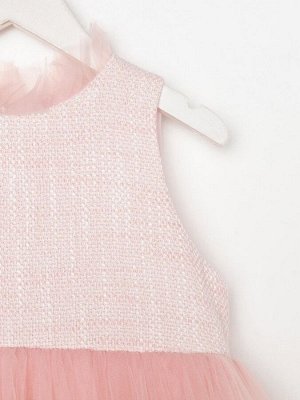 Платье нарядное детское MINAKU: PartyDress со стойкой цвет розовый 116