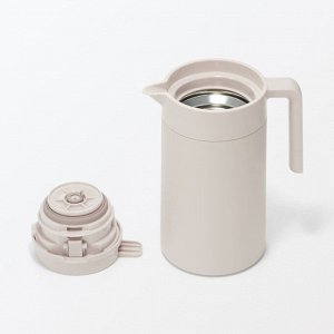 MUJI Wide Mouth Thermal Table Pot - настольный термопот с широким горлом, серо-бежевый