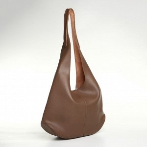 Сумка - мешок женская TEXTURA, на магните, с косметичкой, 36x10x27 см, коричневая