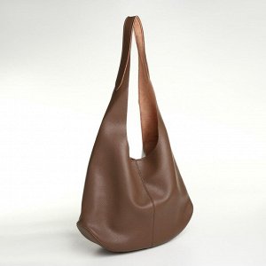 Сумка - мешок женская TEXTURA, на магните, с косметичкой, 36x10x27 см, коричневая