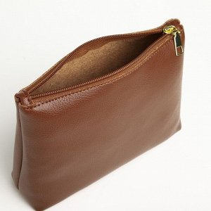 Сумка - мешок женская TEXTURA, на магните, с косметичкой, 34x9x28 см, коричневая