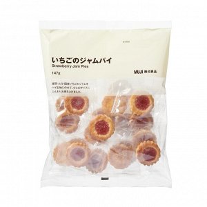 MUJI Strawberry Jam Pie (Large Bag) – клубничные мини-пирожки с джемом, большая упаковка
