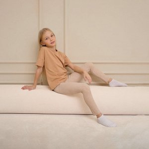 Легинсы для девочки MINAKU: Casual Collection KIDS, жемчужные.