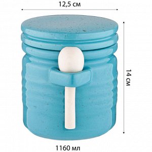 Элегантная банка для сыпучих продуктов "RIVIERA" 1160 мл (15,2x12,8x14,5 см), 1 шт.
