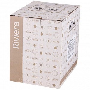 Стильная банка для сыпучих продуктов "RIVIERA" 1350 мл - Идеальное решение для хранения (13x17,5 см), 1 шт.