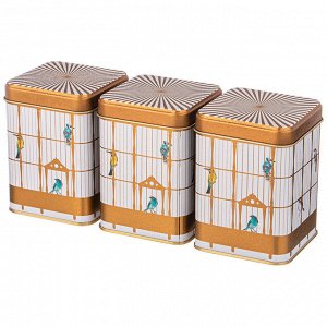 Элегантный набор контейнеров для хранения "PARADISE BIRD" (3 шт., 0,5 л, 7,5х7,5х10,2 см), 1 шт.