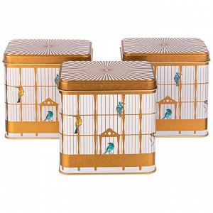 Элегантный набор контейнеров для хранения "Paradise Bird", 3 шт. (1 л, 8x12x12 см), 1 шт.