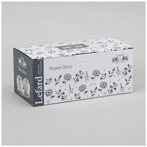 Набор банок "Flowers Story" с деревянной крышкой и подставкой (2 шт.) - 550 мл, 12x11 см, 1 шт.