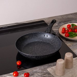 Сковорода с антипригарным покрытием "Black Marble", 26 см - идеальный помощник на кухне!, 1 шт.