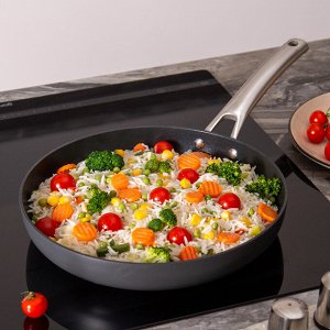 Сковорода антипригарная Daikin, 3-х слойное покрытие, 28 см, серия "Chef", анодированный алюминий, 1 шт.