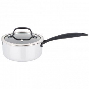 Ковш с крышкой IRON CHEF 1,4 л, 3-слойная нержавеющая сталь 18/10, диаметр 16 см, 1 шт.