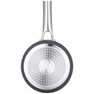 Ковш с крышкой 1,4л "CHEF" из анодированного алюминия с 3-х слойным покрытием DAIKIN, 16x7,5 см, 1 шт.