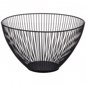 Элегантная черная корзина для фруктов 24,5x24,5x14 см, 1 шт.