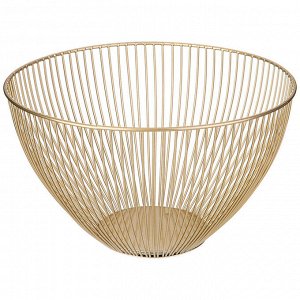 Элегантная золотая корзина для фруктов 24,5x24,5x14 см, 1 шт.