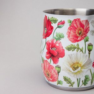 Турка для кофе "Белые маки" 680 мл, 1 шт.