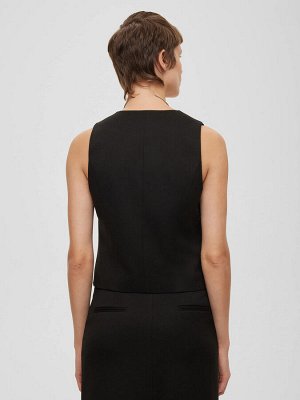 Жилет из костюмной ткани, черный