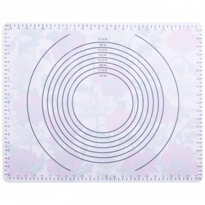 Коврик для раскатки теста 50x39 см с антискользящим покрытием, 1 шт.
