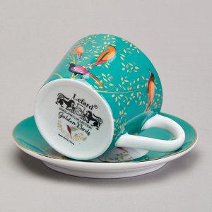Кофейный набор "Golden Birds" на 2 персоны, 4 предмета, объем 120 мл, 1 шт.