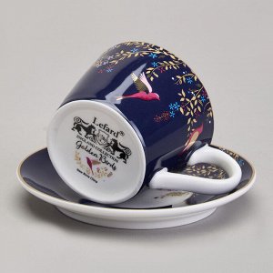 Кофейный набор "Golden Birds" на 2 персоны, 4 предмета, объем 120 мл, 1 шт.