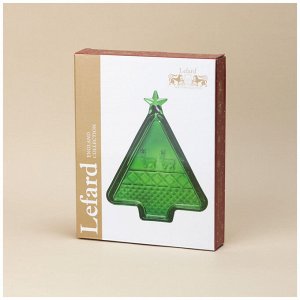Салатник Celebration Green 25x19,5x2,5 см - Элегантное Блюдо для Праздничного Стола, 1 шт.