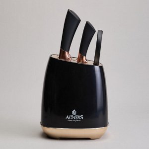 Элегантный набор ножей на пластиковой подставке, 7 предметов для кухни, 1 шт.