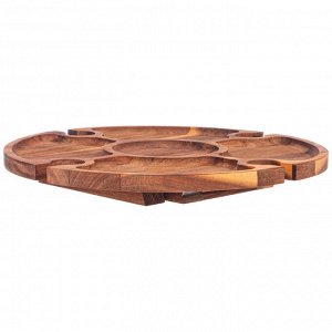 Сервировочный столик для вина из акации 30x30x15 см, 1 шт.