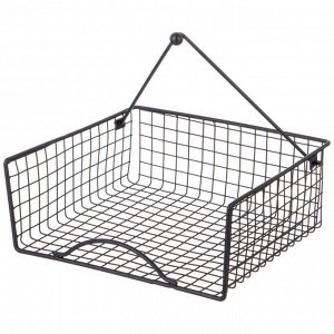 Элегантная черная салфетница 19x19x8 см, 1 шт.