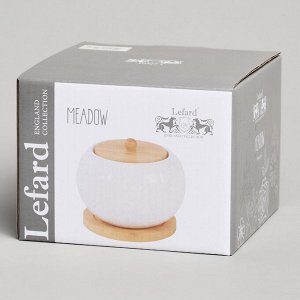 Сахарница "Meadow" с деревянной крышкой и подставкой, 450 мл, 12x9,5 см, 1 шт.