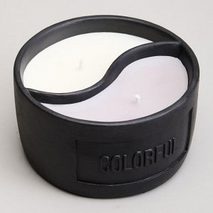 Свеча в стакане "Yin Yang" Тёмный янтарь, 11,3x6,4 см, 9 штук, 1 шт.
