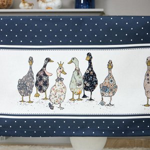 Скатерть "Family Farm" 110x140 см, синий, 100% хлопок, твил с водоотталкивающей пропиткой, 1 шт.