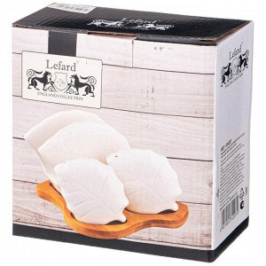 Элегантный набор для специй "NATIVE" на деревянной подставке (3 пр.) - 13,5 x 9 см, 1 шт.