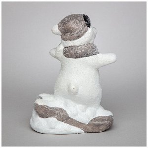 Фигурка "Сноубордист Белый Мишка" - 11,5 x 6,5 x 15,5 см, 1 шт.