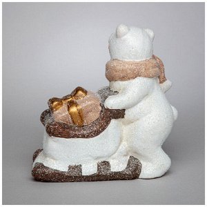 Фигурка «Белый Мишка» 13,5 см - Очаровательный декор для дома