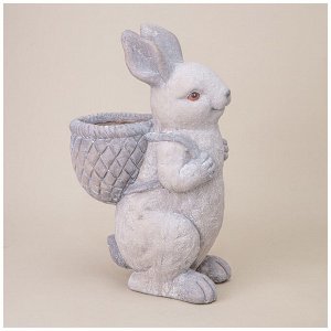Декоративное кашпо "Кролик" 25,5x17,5x41 см - Идеальный акцент для вашего интерьера, 1 шт.
