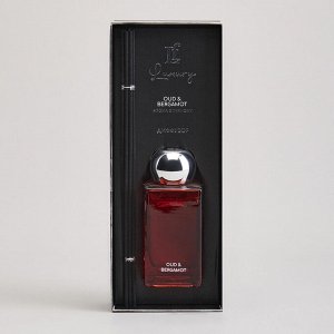 Ароматический диффузор "Luxury Oud & Bergamot" 100 мл - Элегантное наполнение вашего пространства, 1 шт.