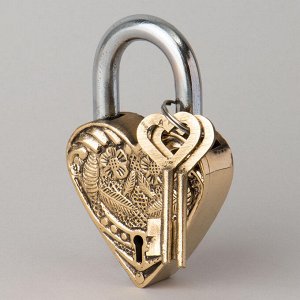 Декоративный замок с ключами 10x7 см - Идеальный элемент для интерьера, 1 шт.