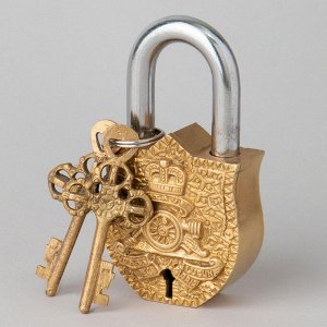 Элегантный декоративный замок с ключами (11,5x5,7 см), 1 шт.