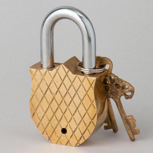 Элегантный декоративный замок с ключами (11,5x5,7 см), 1 шт.