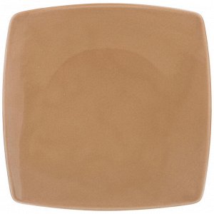 Десертная квадратная тарелка TINT 19x19 см в цвете мокко, 1 шт.