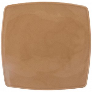 Стильная квадратная обеденная тарелка TINT 26x26 см (Цвет: Мокко), 1 шт.