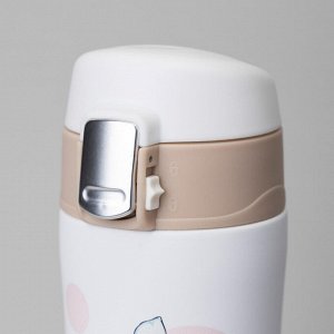 Термокружка AGNESS Girl 420 мл — вакуумная нерж. сталь 18/10, медная прослойка, герметичная крышка