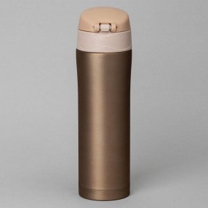 Термокружка AGNESS WOW 420 мл из нержавеющей стали 18/10 с вакуумной изоляцией и герметичной крышкой