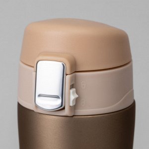 Термокружка AGNESS WOW 420 мл из нержавеющей стали 18/10 с вакуумной изоляцией и герметичной крышкой