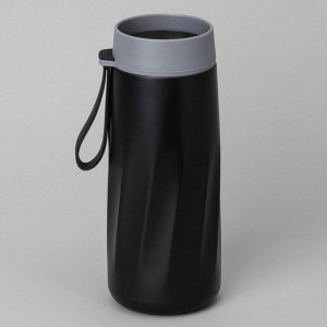 Термокружка AGNESS Curl Umber 400 мл из стали 18/10 с вакуумной изоляцией и герметичной крышкой