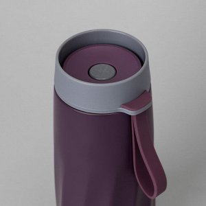 Термокружка AGNESS Curl Grizzle 400 мл, вакуумная сталь 18/10 с медной прослойкой, герметичная крышка